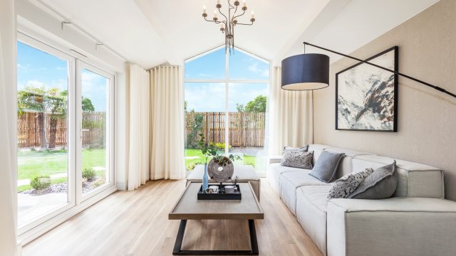 sunny garden room in azure grand home