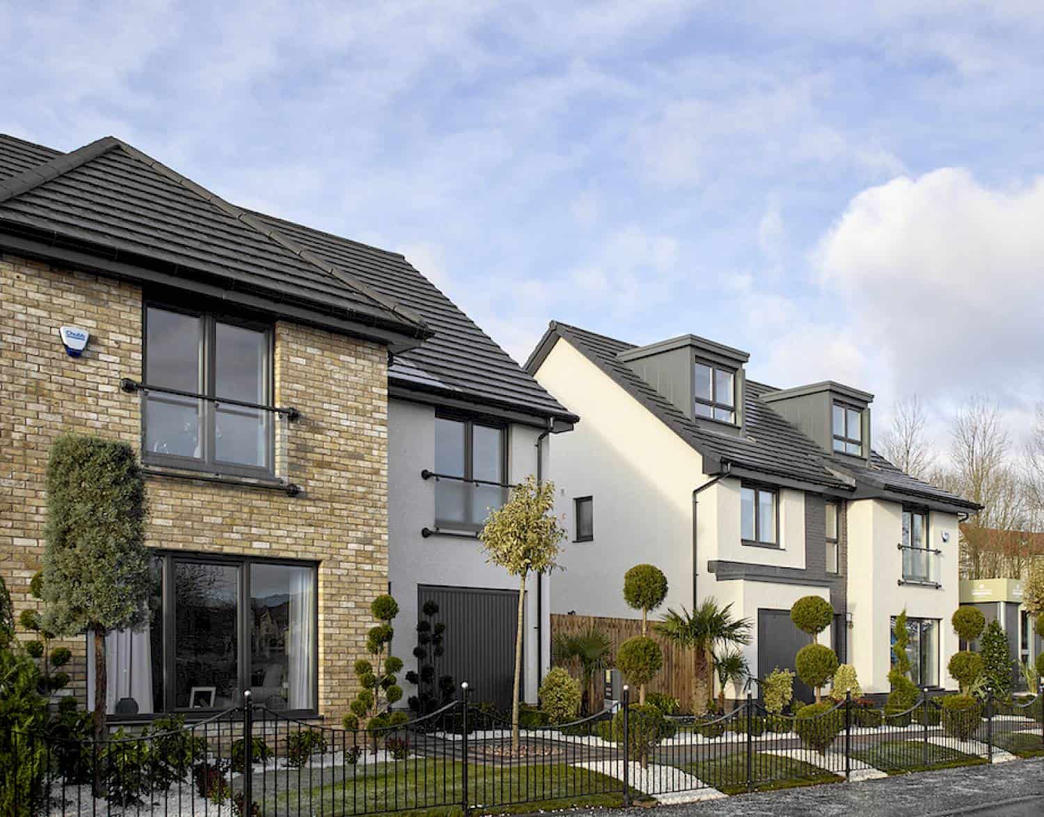 new-build-houses-street-scene new build houses street scene