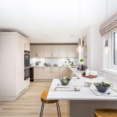 beautiful white kitchen in savannah new build rothbury