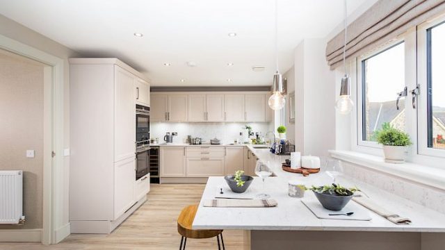 beautiful white kitchen in savannah new build rothbury