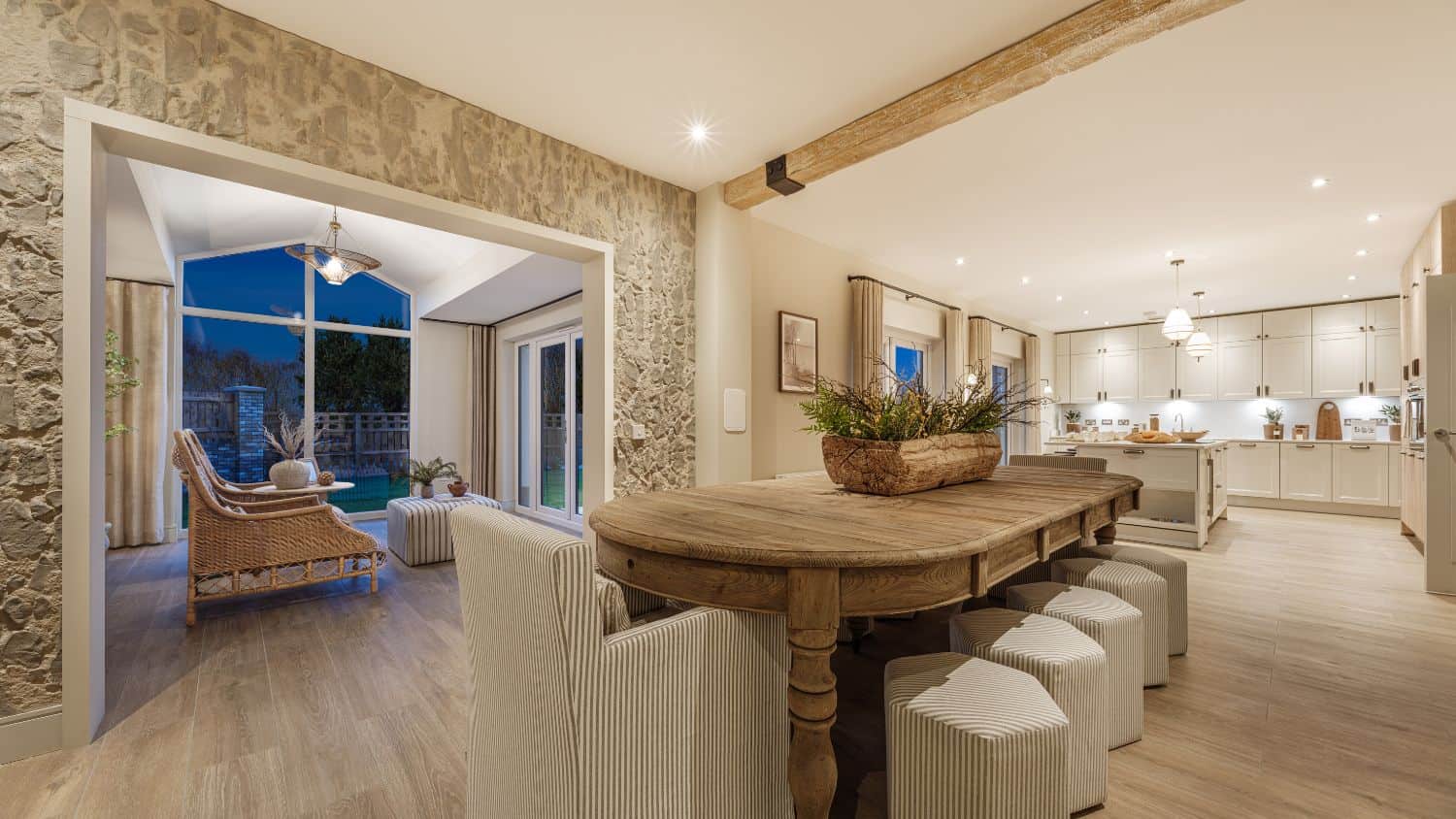 Almondell Murray Show Home dinning dusk