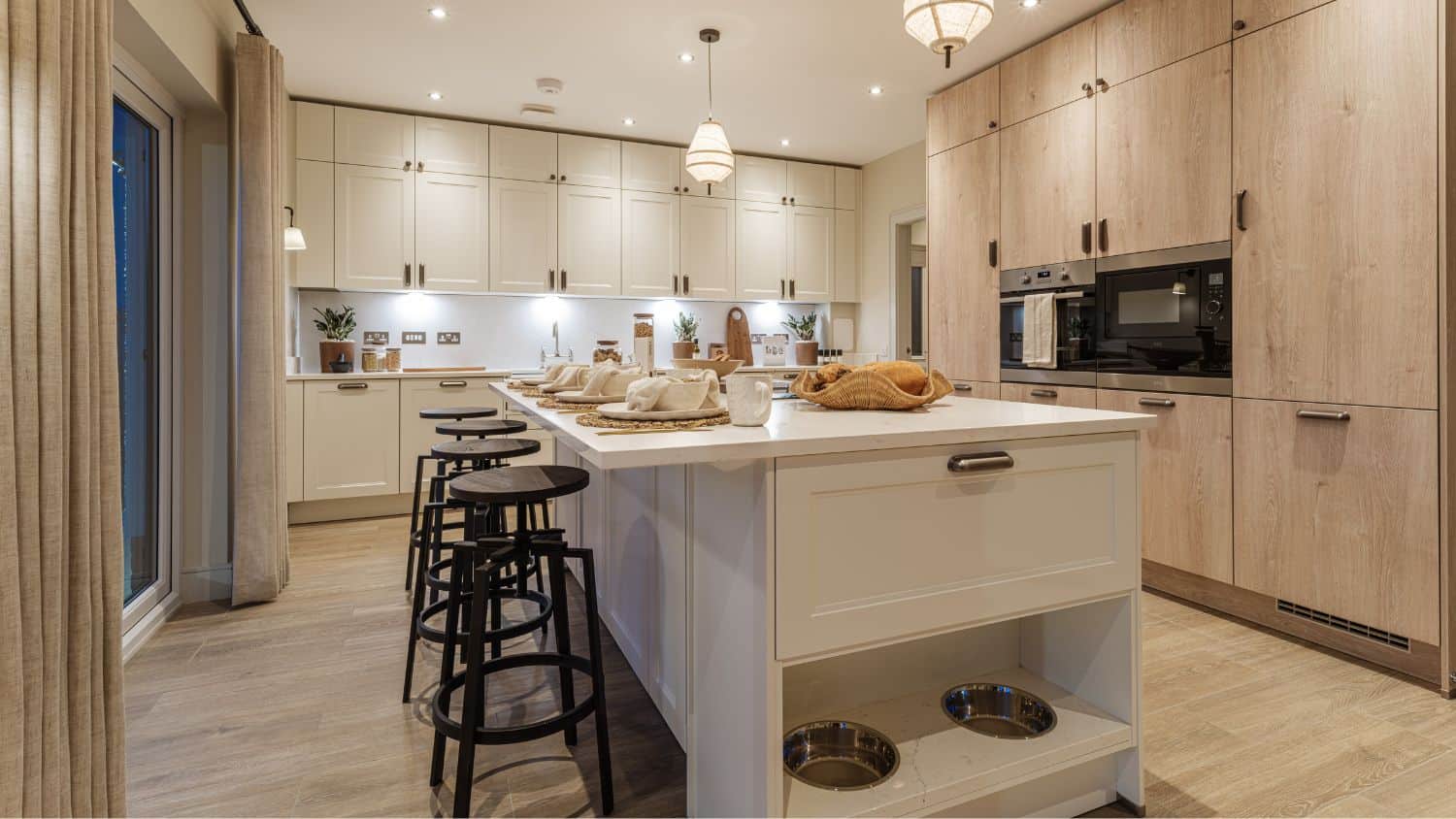 Almondell Murray Show Home kitchen dusk