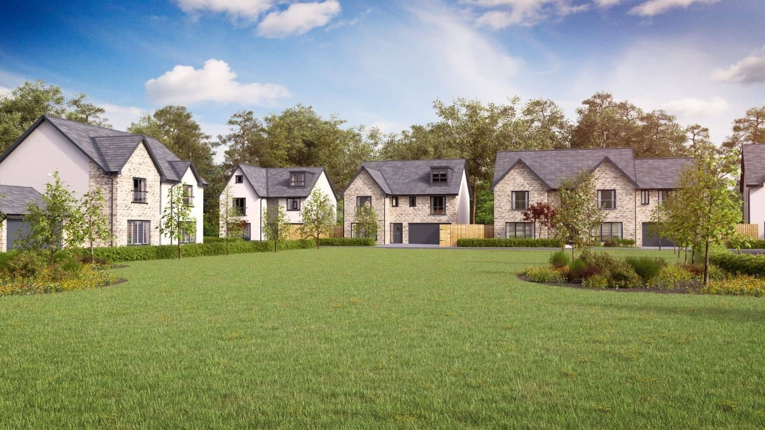 Bearsden street scene CGI Bearsden street scene CGI